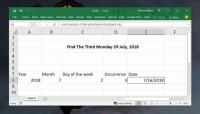 Jak najít datum konkrétního dne měsíce v Excelu