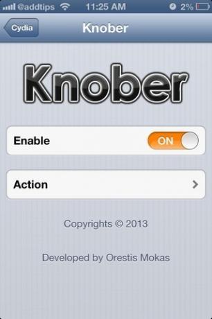 Paramètres iOS de Knober