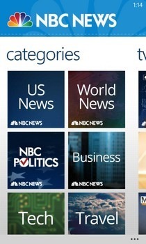 NBC News WP8 ategories