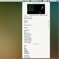 Controlli: Controller iTunes ricco di funzionalità per la barra dei menu del Mac