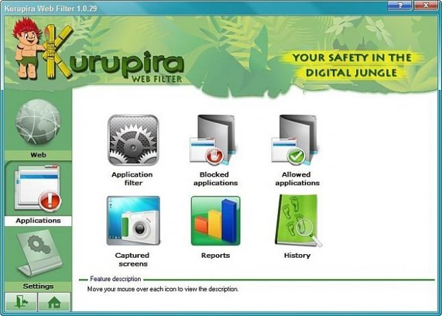 סינון אינטרנט של Kurupira_Apps