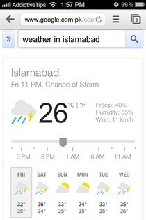 Google Now Wetter