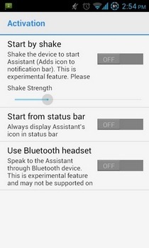 Speaktoit-Android-Update-Nov'12-Настройки