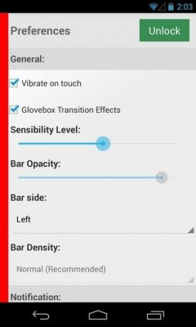 Glovebox-Android-Pengaturan