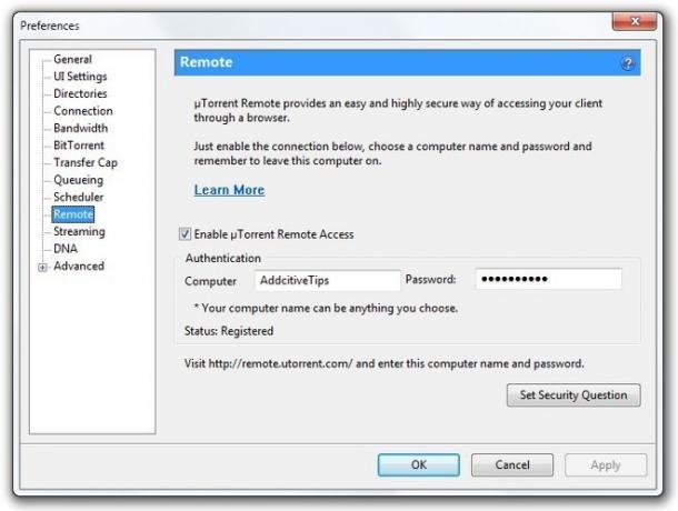 µTorrent Remote Desktop