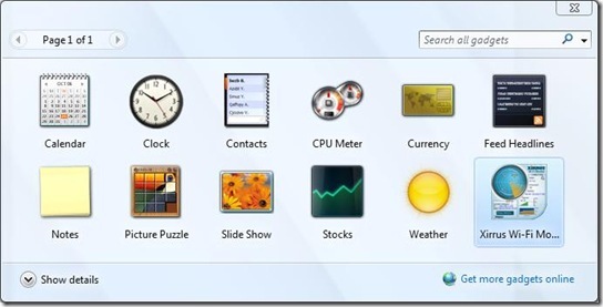 gadgete za Windows Vista