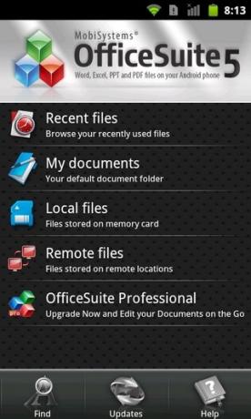 OfficeSuite-Viewer Android-Home