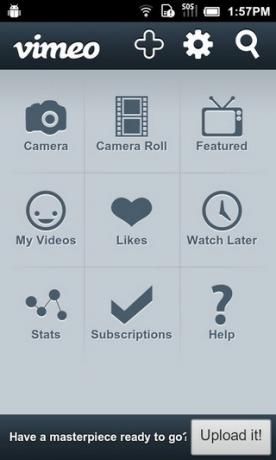 Vimeo-Android-dashbord
