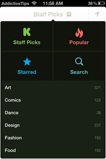 „Kickstarter“ „iOS“ filtrai