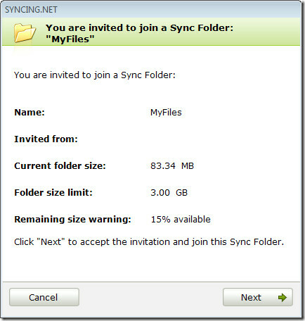 SYNCING.NET Notificare