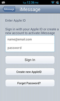 تسجيل الدخول iMessage-Chat-Android-Apple-ID- تسجيل الدخول