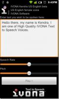 IVONA je vysoce kvalitní alternativa ke skladbě Android Text-to-Speech Engine