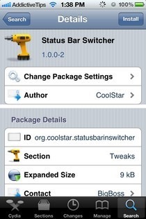 Status Bar Switcher Cydia
