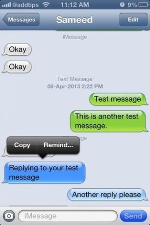 Abstergo iOS SMS