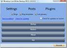 Copia de seguridad / restauración de configuraciones, publicaciones y complementos de Windows Live Writer