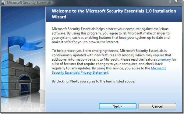 Microsoft सुरक्षा अनिवार्य है - स्थापना