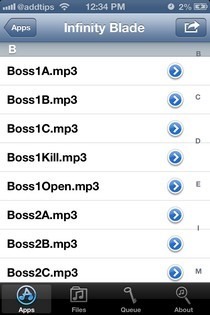 AudioExplorer iOS फ़ाइलें