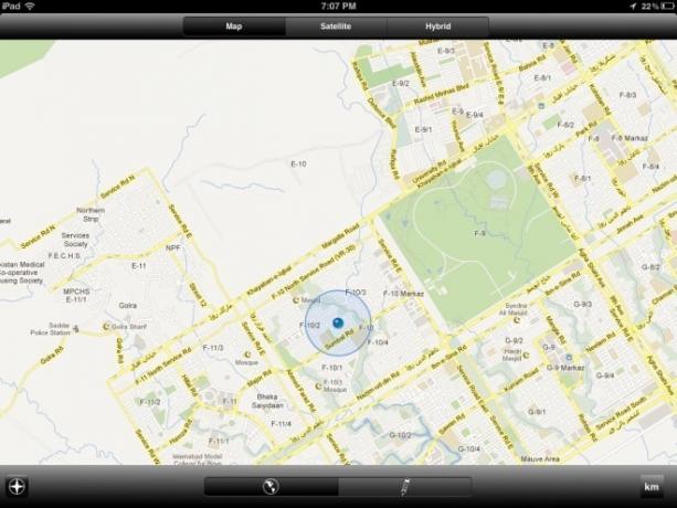 Inicio de Map Ruler Touch para iPad
