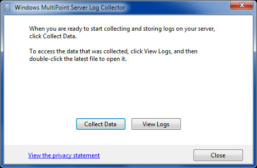 Raccoglitore log di Windows MultiPoint Server