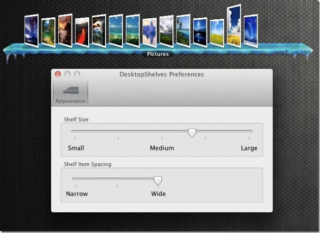 Preferências do DesktopShelves