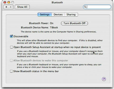 Mac-Bluetooth-Einstellungen