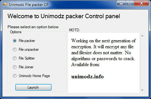 Unimodz File packer CP