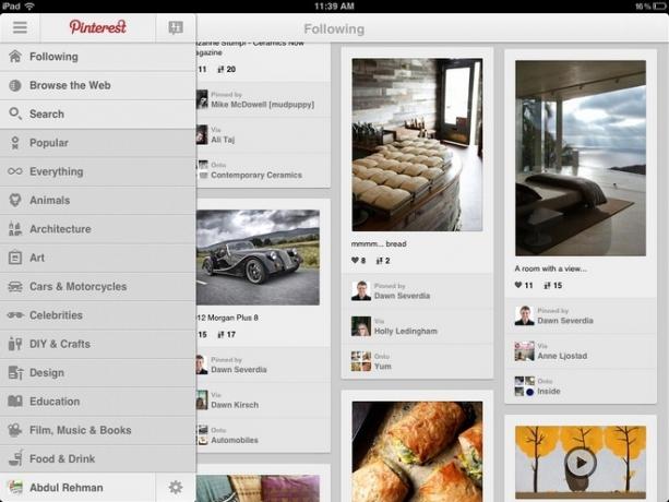 Pinterest-Android-iPad-tablični računalnik