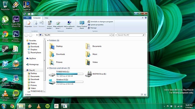 aero7 tēma operētājsistēmai Windows 8.1