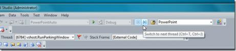 Ladenie jedného vlákna udržiava zameranie na jedno vlákno [Visual Studio 2010]