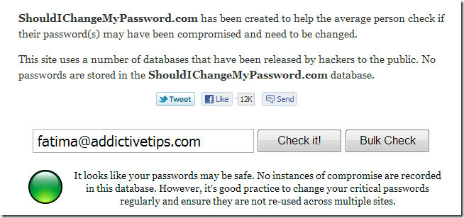 Devo cambiare il controllo della mia password