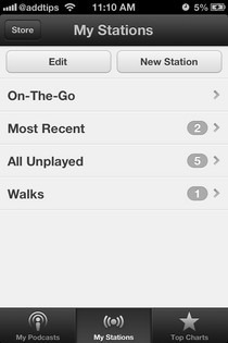 Podcasti iOS Moje stanice
