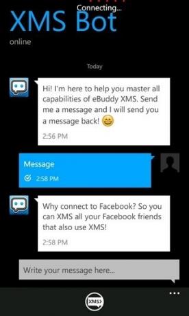 Conversación eBuddy XMS