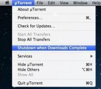 „Изключване, когато изтеглянията завършат“ Пристига в uTorrent за Mac