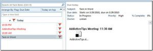 Dodavanje i stvaranje zadataka programa Outlook 2010 iz programa Word 2010