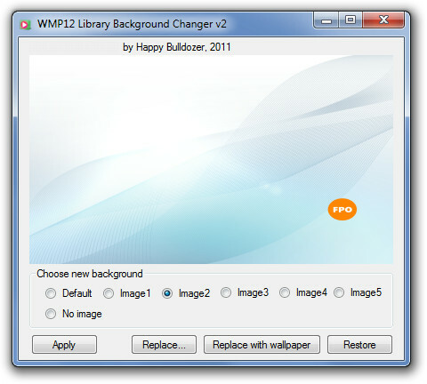 Izmenjevalec ozadja knjižnice WMP12 v2
