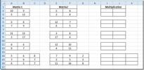 Excel 2010 matricas reizināšana (MMULT)