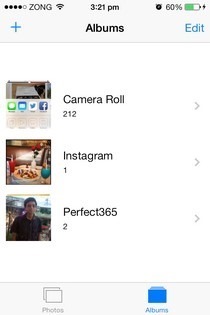 Nuotraukos „iOS 7“ albumai