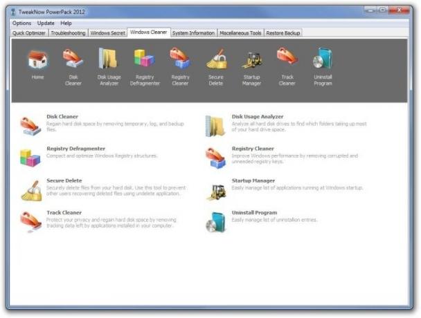 TweakNow PowerPack 2012 Windows Cleaner