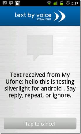 04-Sonalight-teksts ar balsi, ar Android saņemts ziņojums