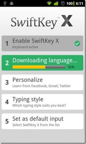 SwiftKey-X-installasjon-skjermen