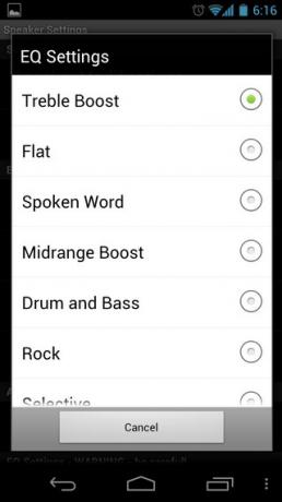 Jačina zvuka -Beta-Android-EQ-unaprijed