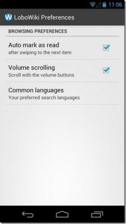 LoboWiki-Android-Pengaturan