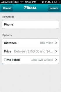 بيع مرشحات iOS بسيطة