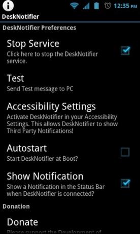 DeskNotifier Android-Home