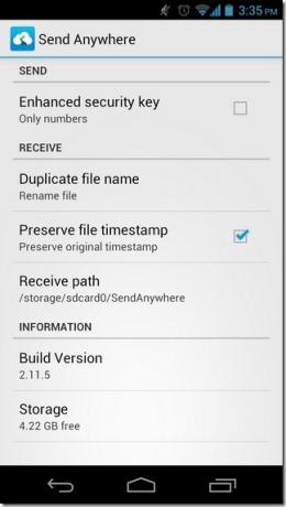 Send-Anywhere-Android-Settings