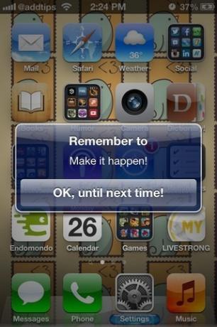 Recordarme alerta de iOS