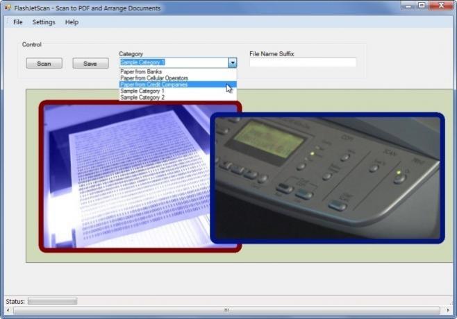 FlashJetScan - Skann til PDF og ordne dokumenter