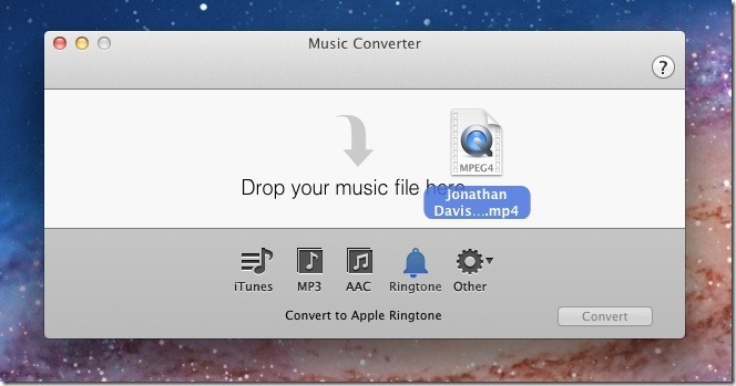A Music Converter hozzáadja a fájlt