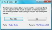 Popravak i škripac Internet Explorer 8 s Fix IE Utility