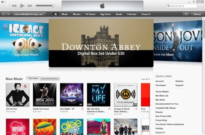 iTunes 11 Domov
